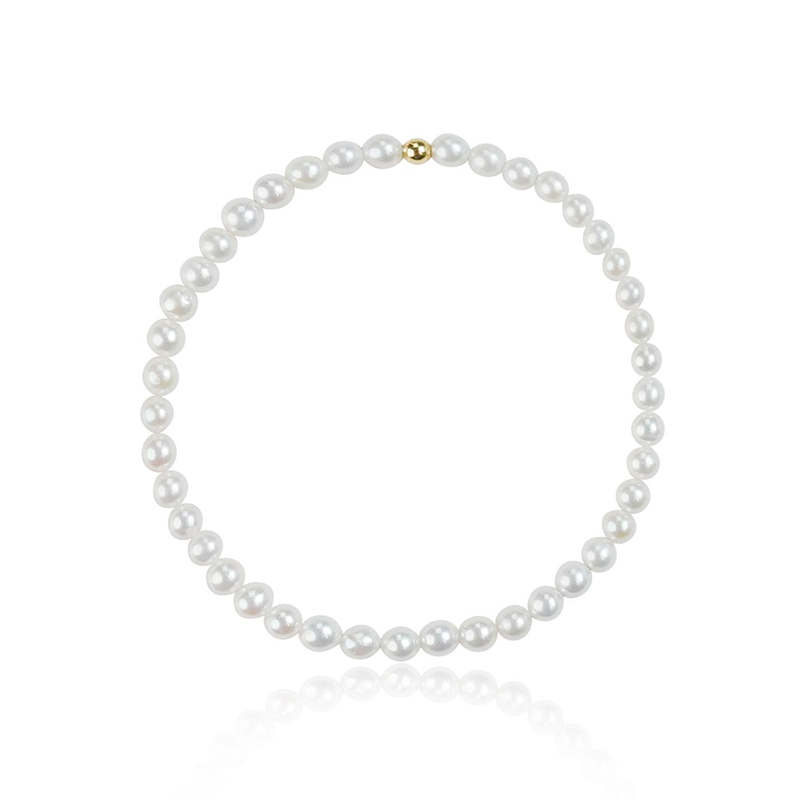 Freshwater Bean Pearls Elastic Bracelet