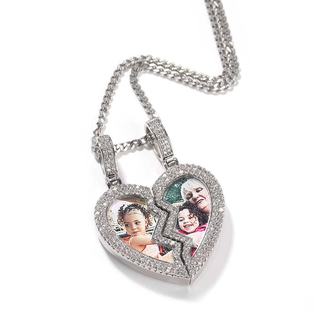 Custom Photo Heart Pendant Necklace