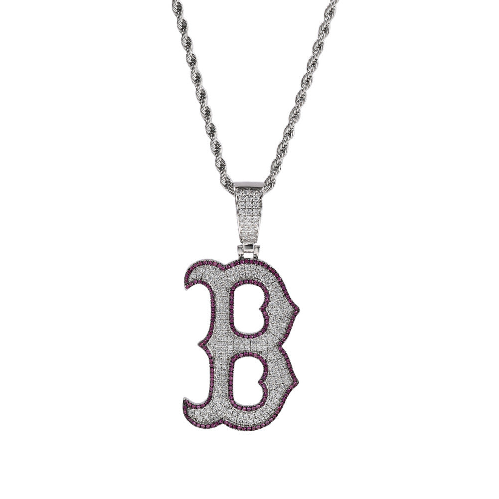 Boston Red Sox B Pendant Necklace