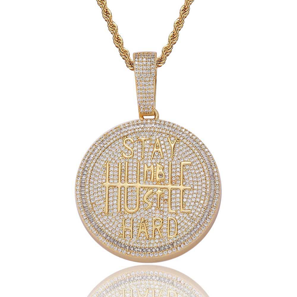 Stay Humble-Hustle Hard Encourage Pendant Necklace