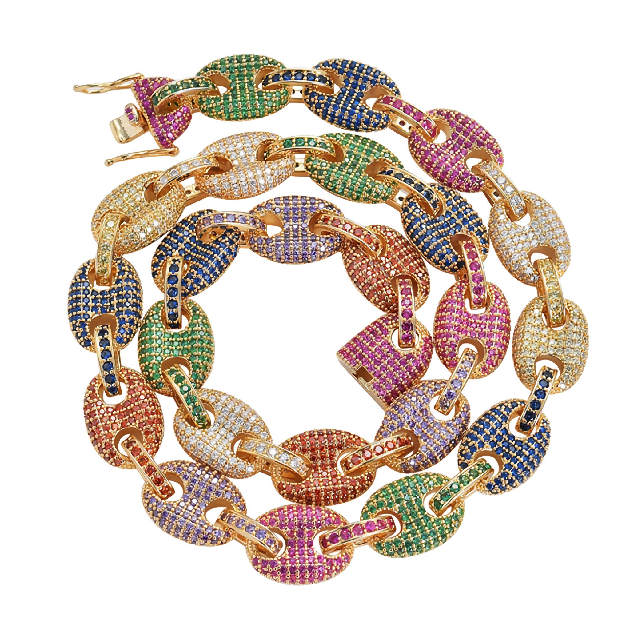 12mm Iced G-Link Colorful Chain