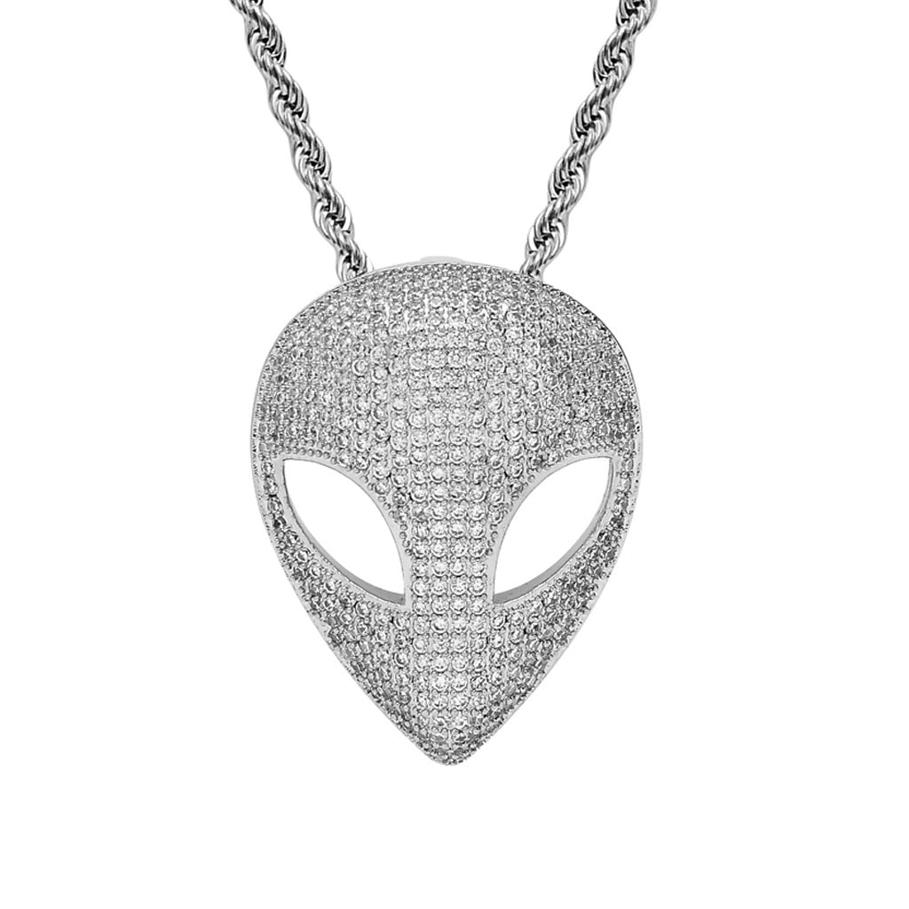 Alien Mask Pendant Necklace