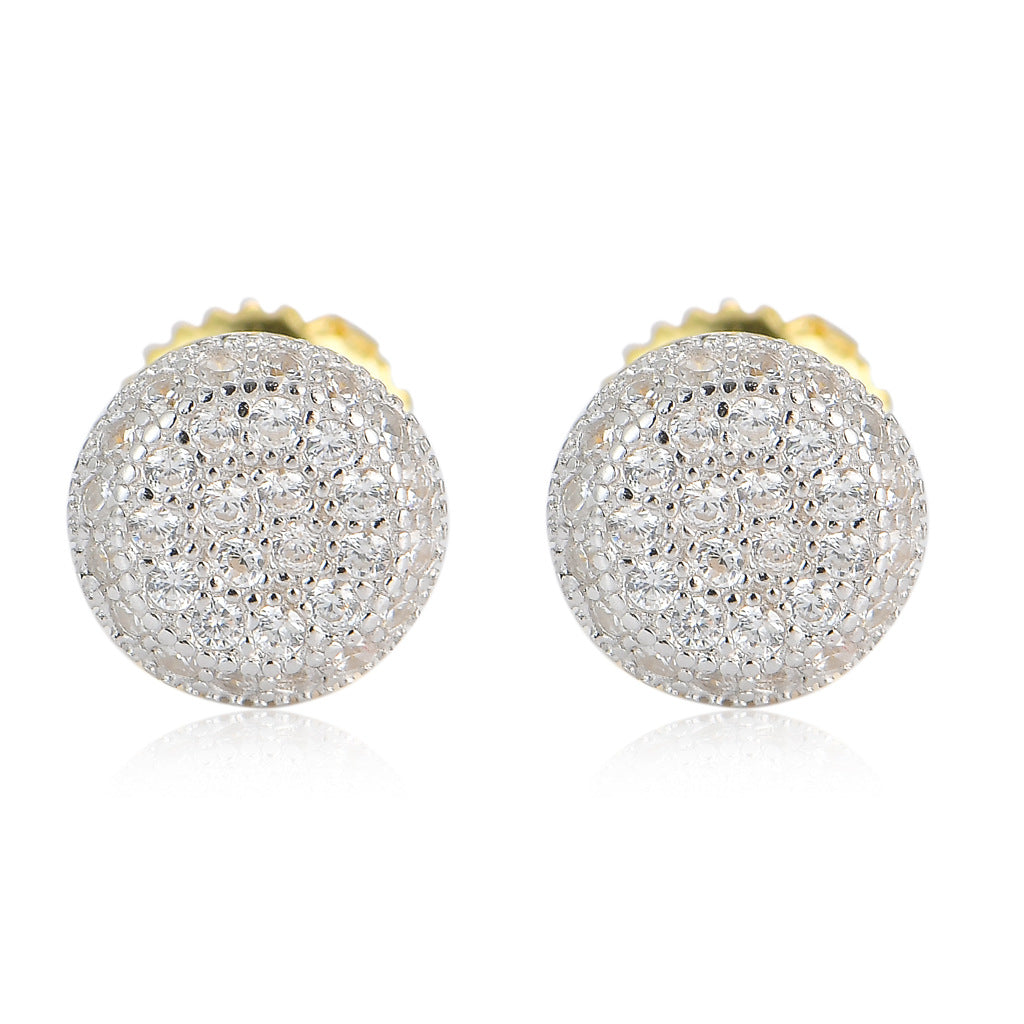 3D Round Stud Earrings xccscss.