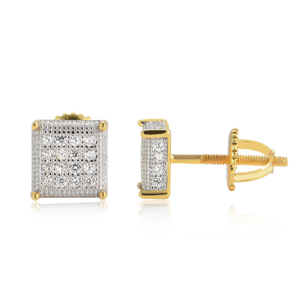 Square Stud Earrings xccscss.