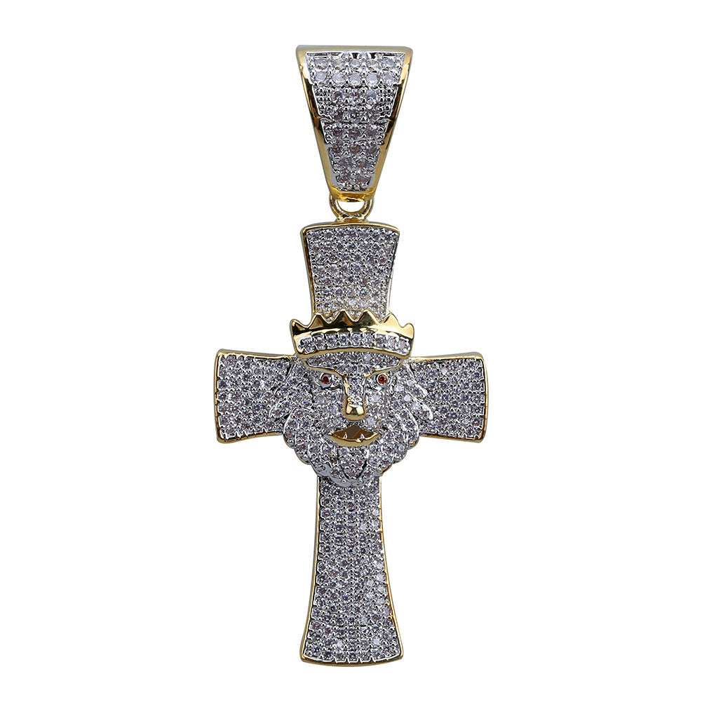 hip hop cross pendant