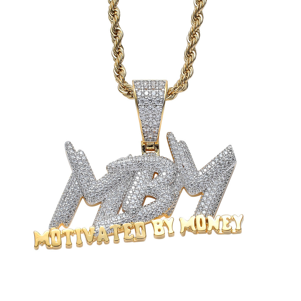 MBM Motivated By Money Pendant Necklace