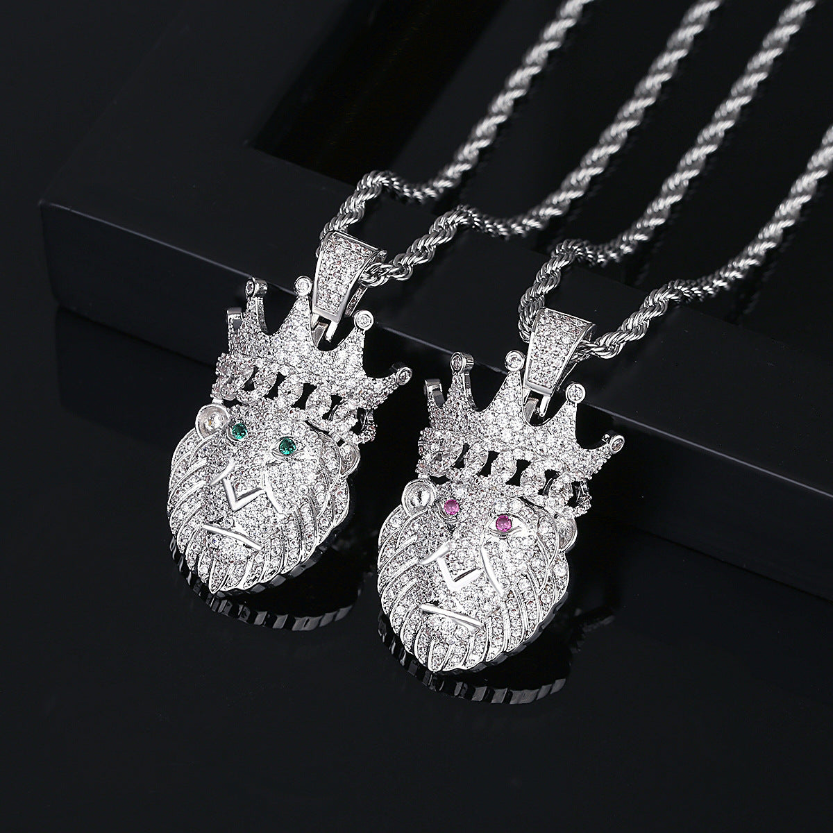 Crown Lion Necklace xccscss.