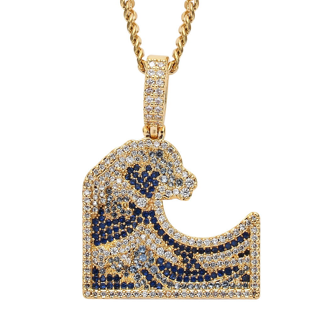 The Great Wave of Kanagawa Necklace xccscss.