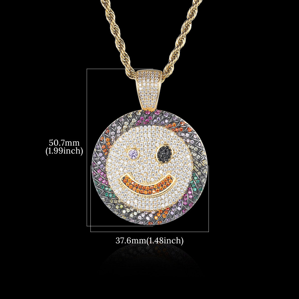 Smiling Face Necklace xccscss.