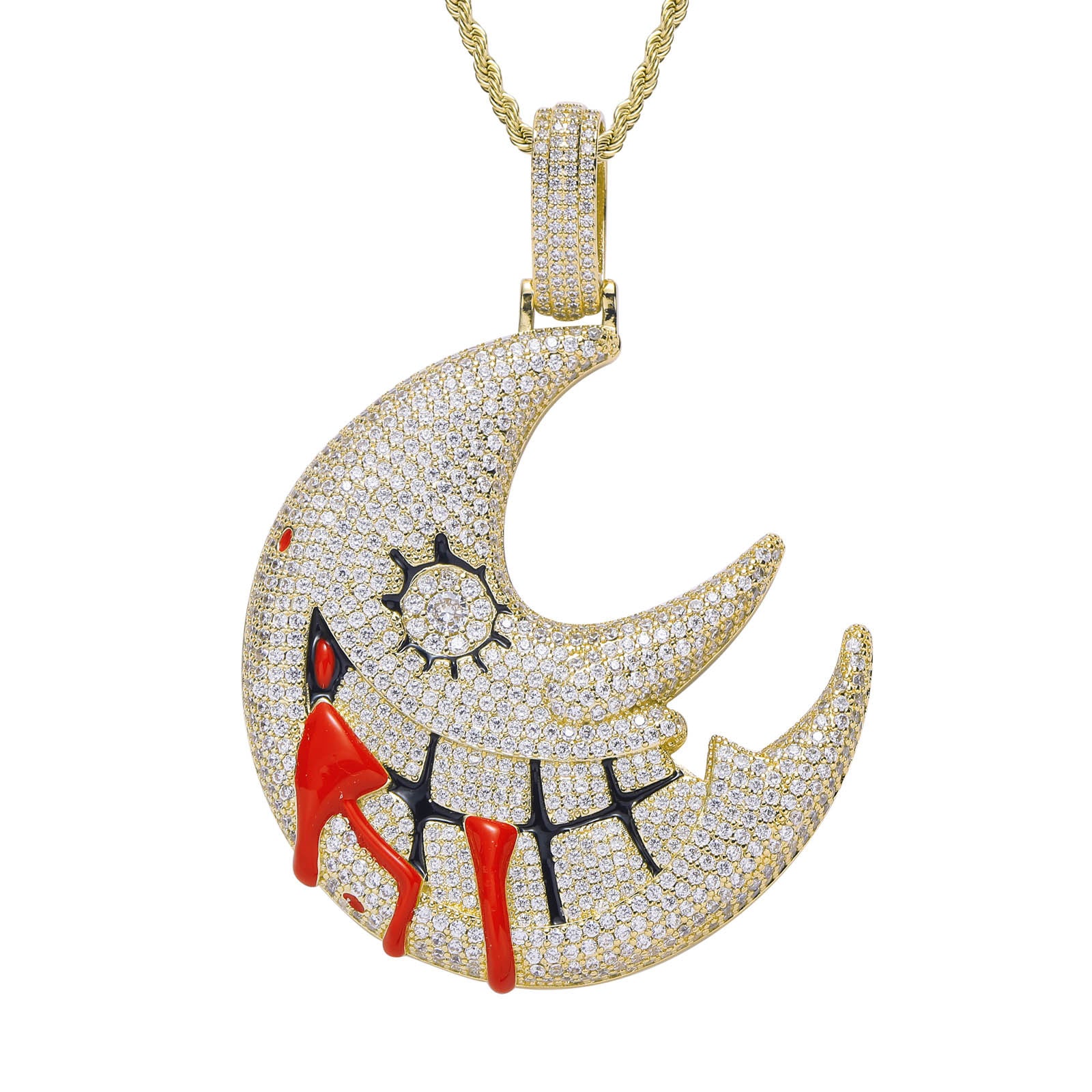 Weird Moon Necklace xccscss.