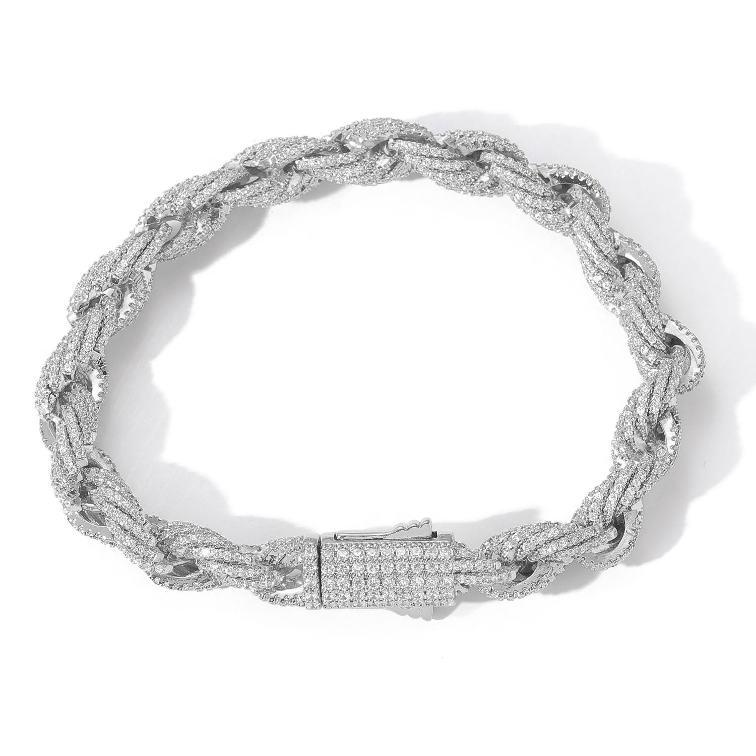8mm Twisted Rope Chain Bracelet