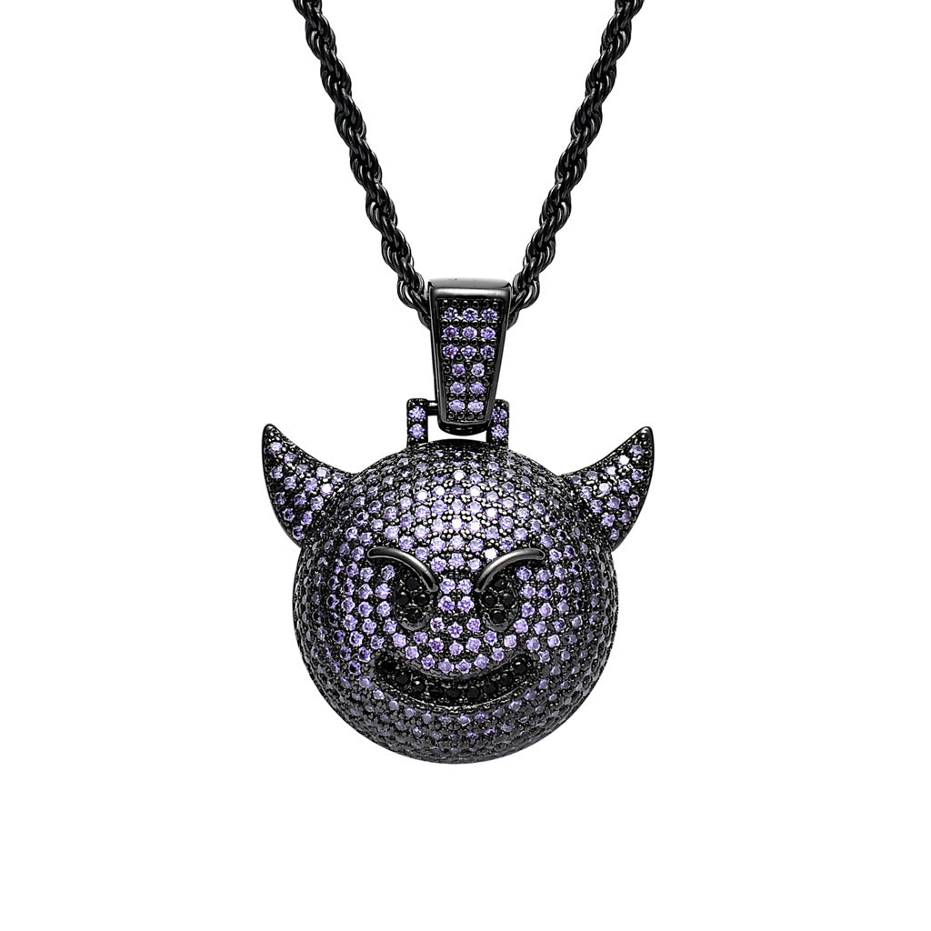 Iced Out Imp Pendant Necklace