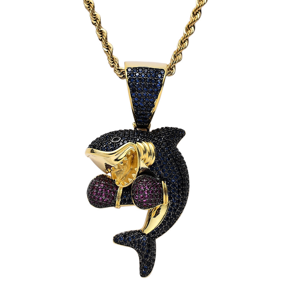 Boxing Shark Necklace xccscss.