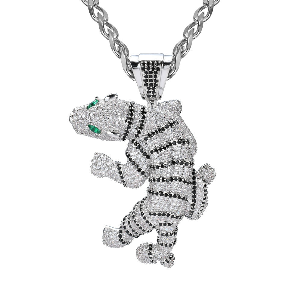 3D Tiger Pendant Necklace