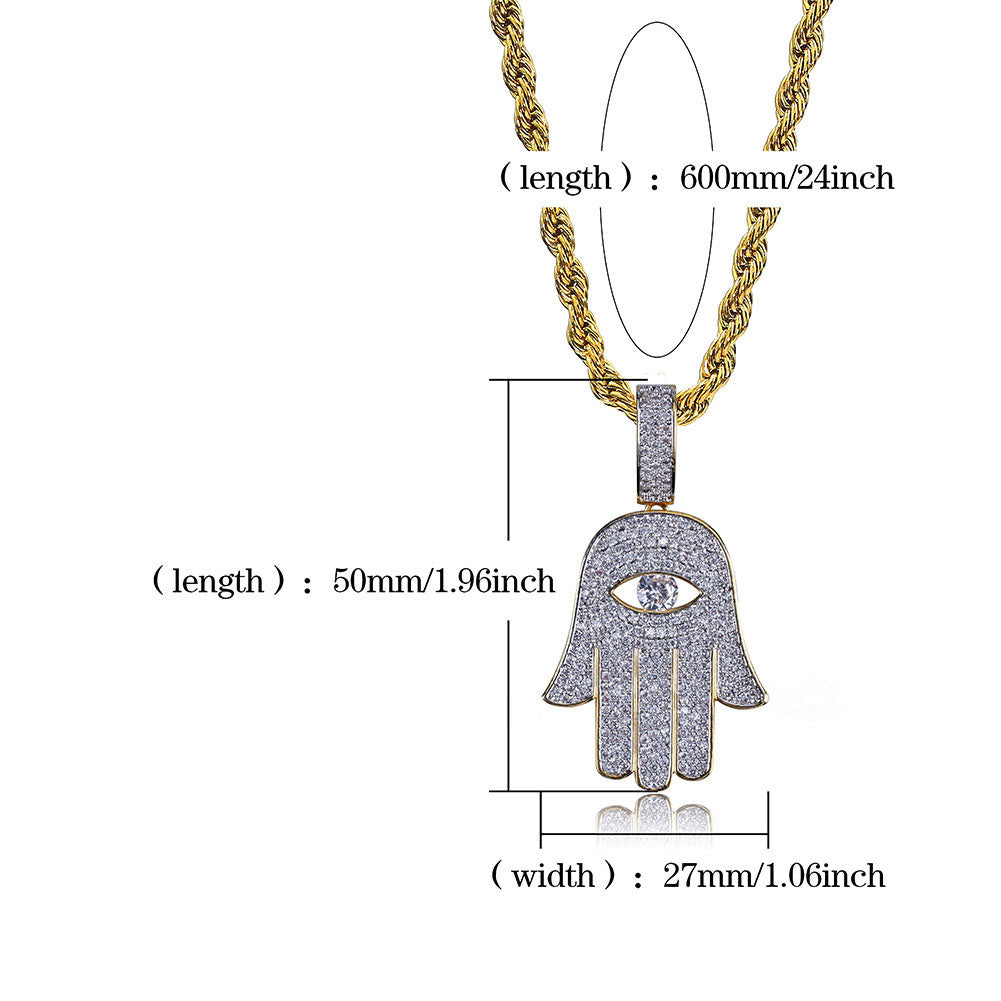 Hamsa Hand of Fatima Necklace xccscss.