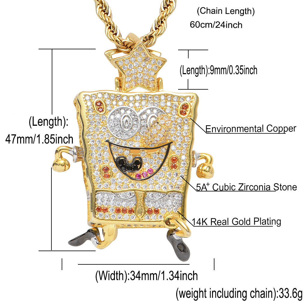 SpongeBob SquarePants Necklace xccscss.