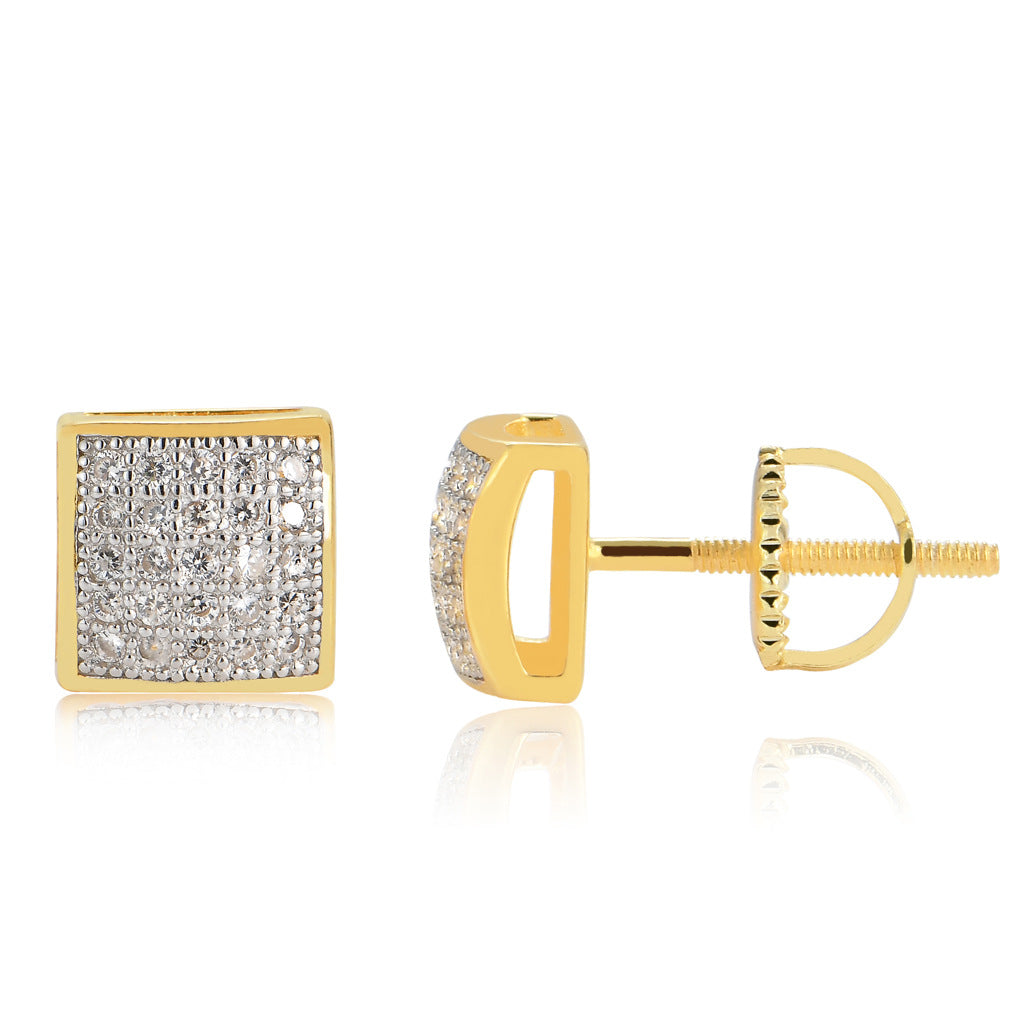 Arcuate Square Stud Earrings xccscss.