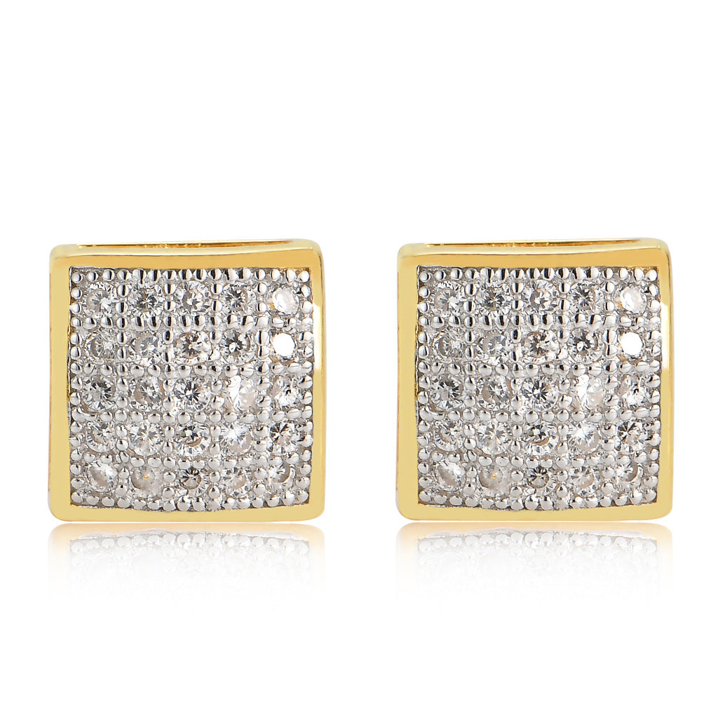 Arcuate Square Stud Earrings xccscss.