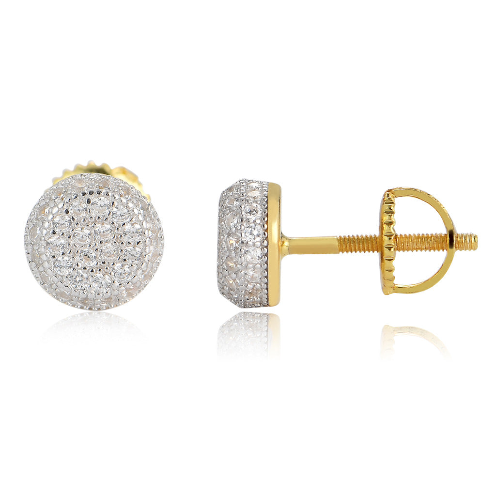3D Round Stud Earrings xccscss.