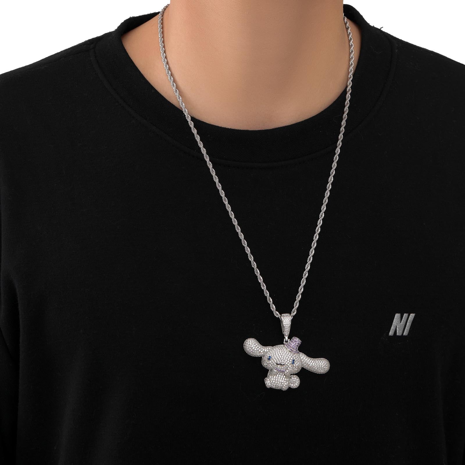 Iced Out Cinnamoroll Pendant Necklace