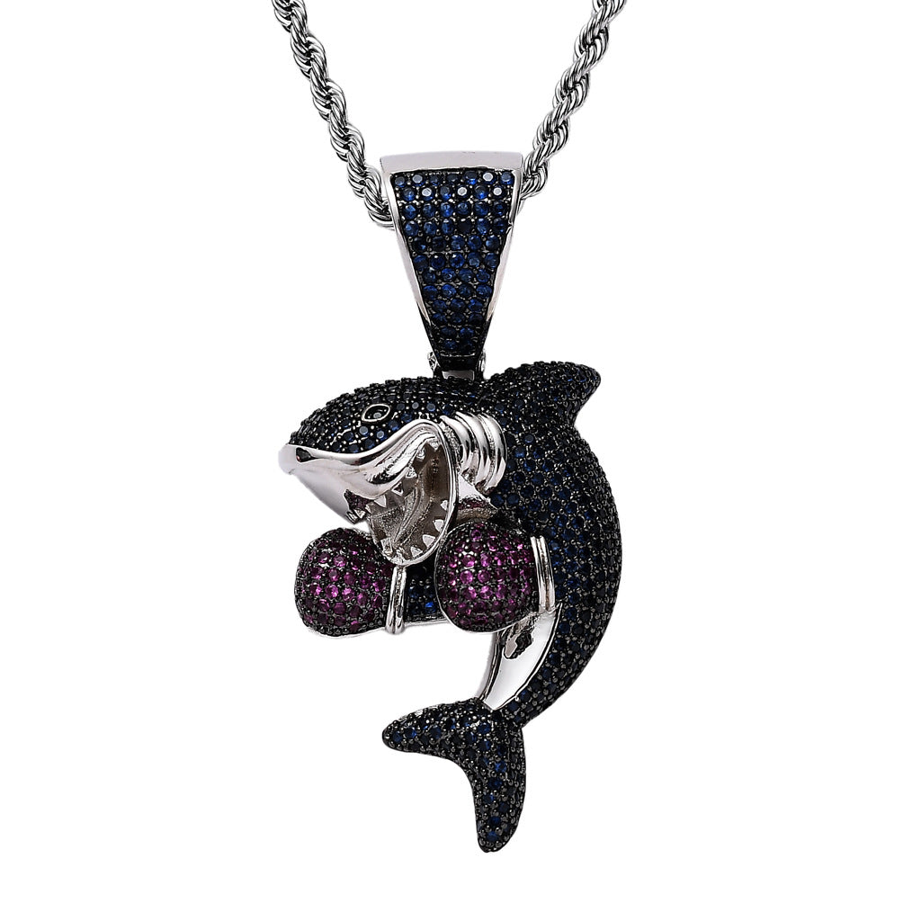 Boxing Shark Necklace xccscss.