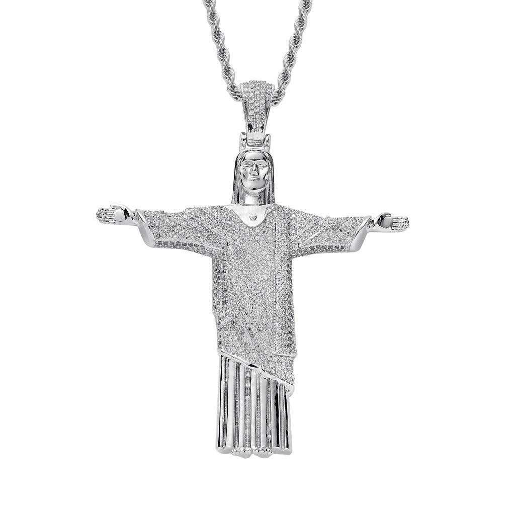 Big Size Jesus Pendant Necklace