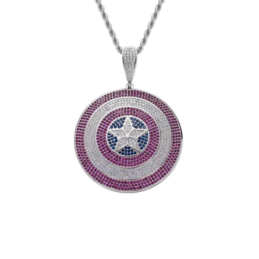 Captain America Shield Necklace xccscss.