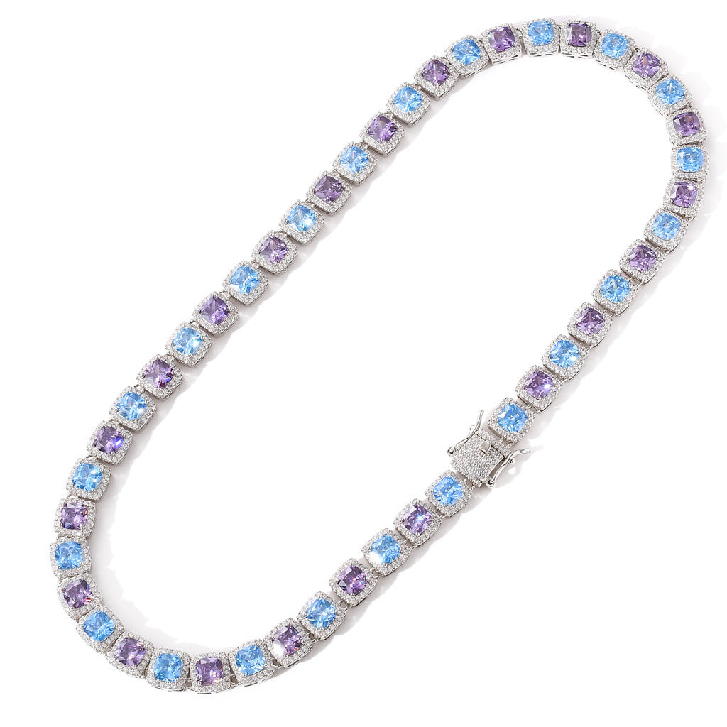 10mm Square Cluster Cubic Zirconia Chain xccscss.