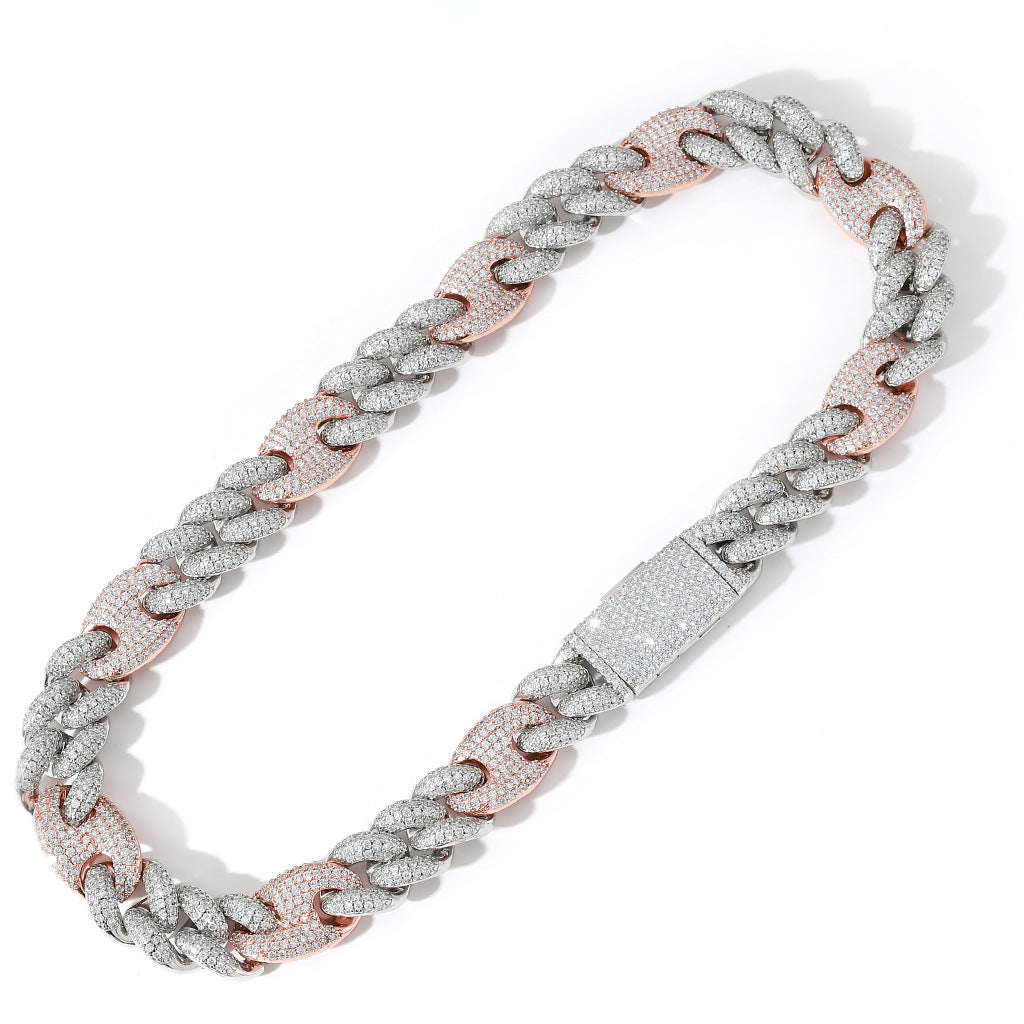 20mm Iced Two-Tone Miami Cuban Chain xccscss.