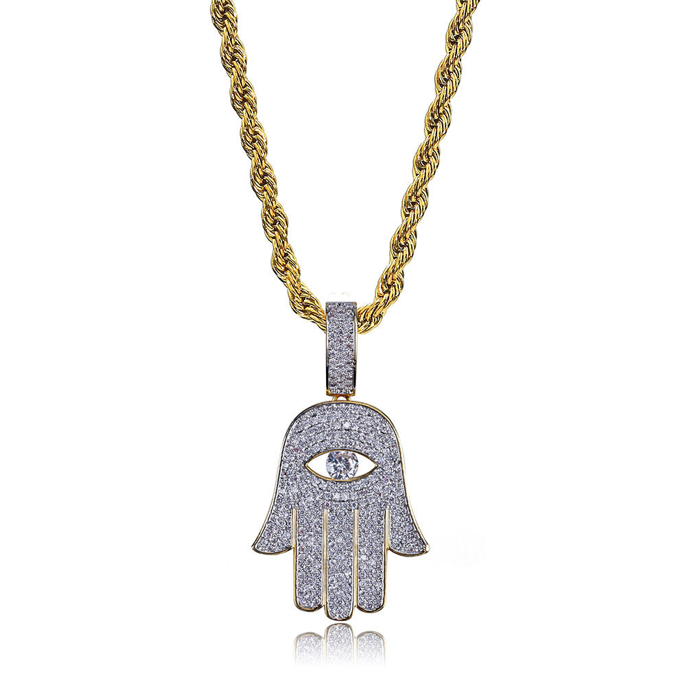 Hamsa Hand of Fatima Necklace xccscss.