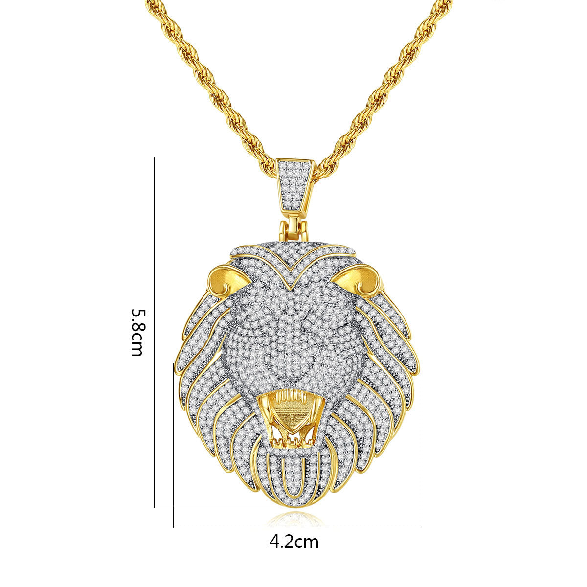 Roaring Lion Necklace xccscss.