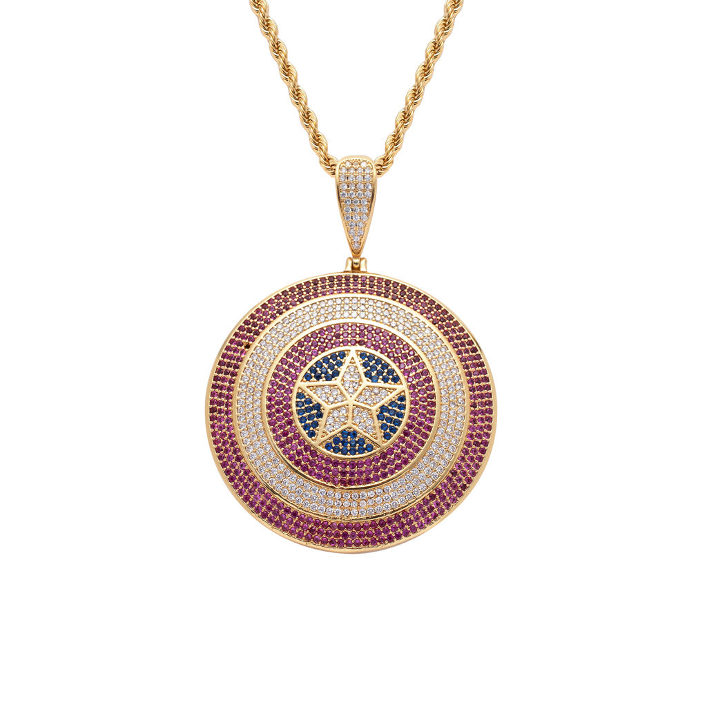 Captain America Shield Necklace xccscss.