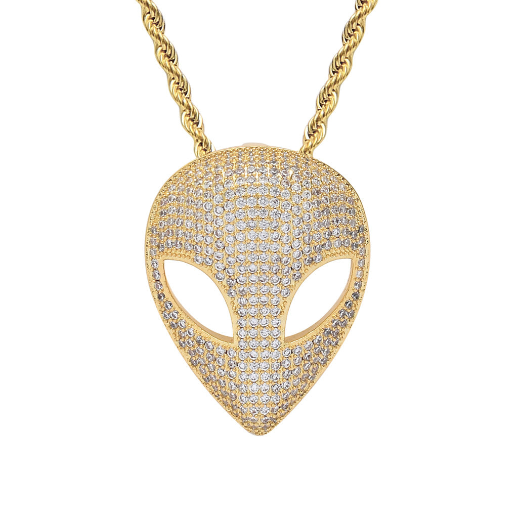 Alien Mask Pendant Necklace