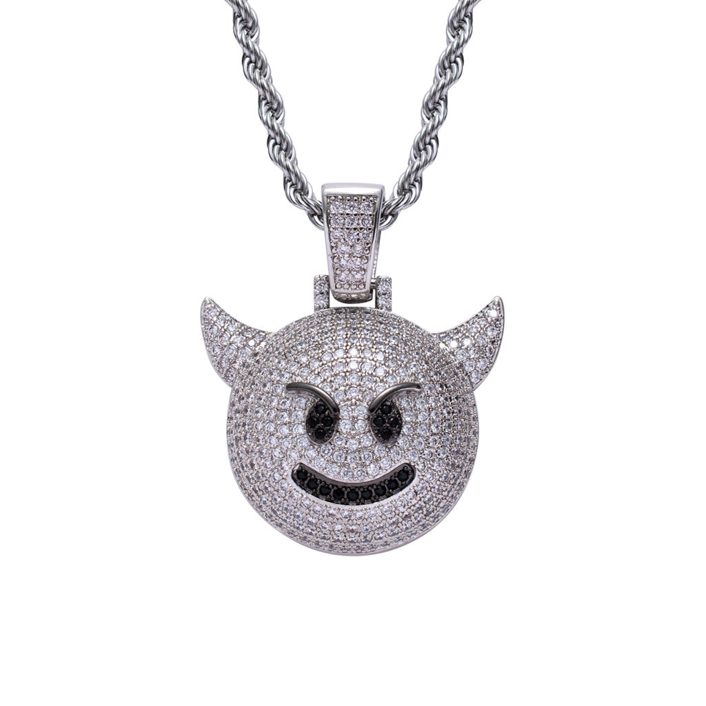 Iced Out Imp Pendant Necklace