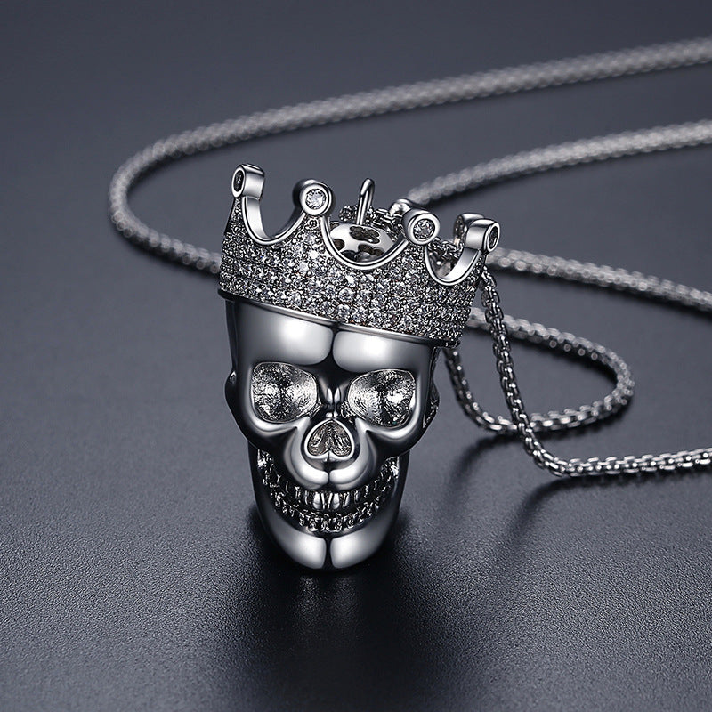 Crown Skull Necklace xccscss.