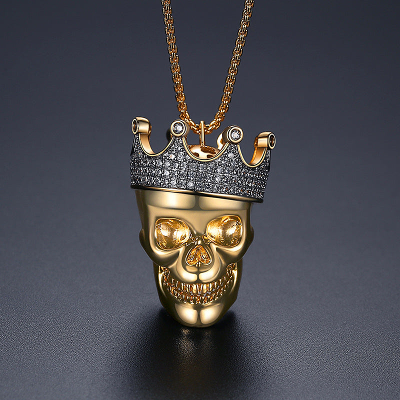Crown Skull Necklace xccscss.